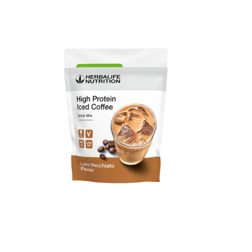 High Protein Iced Coffee Latte Macchiato